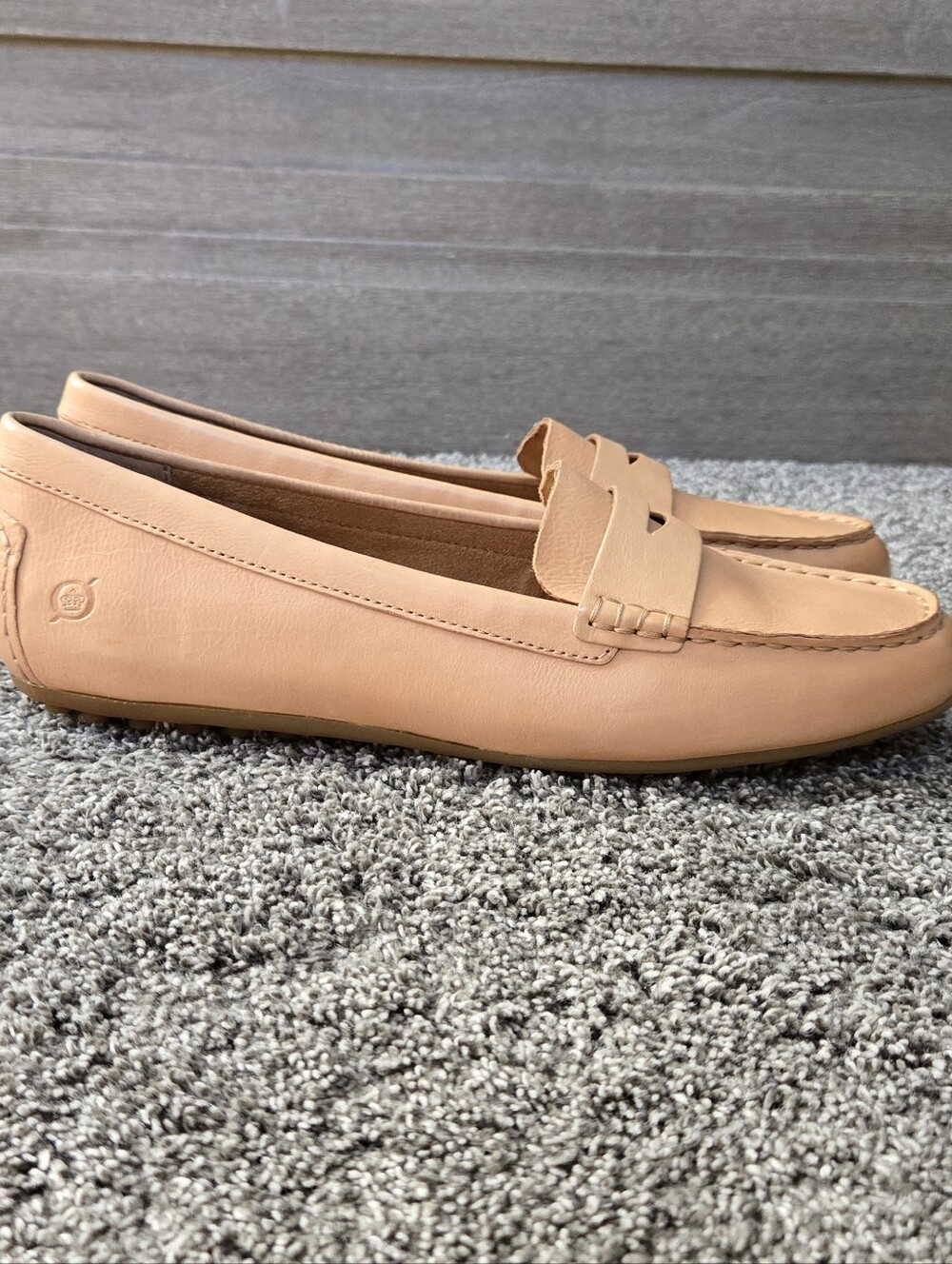 Born Finley Tan Leather Penny Loafers NEW size 10 - Picture 3 of 10